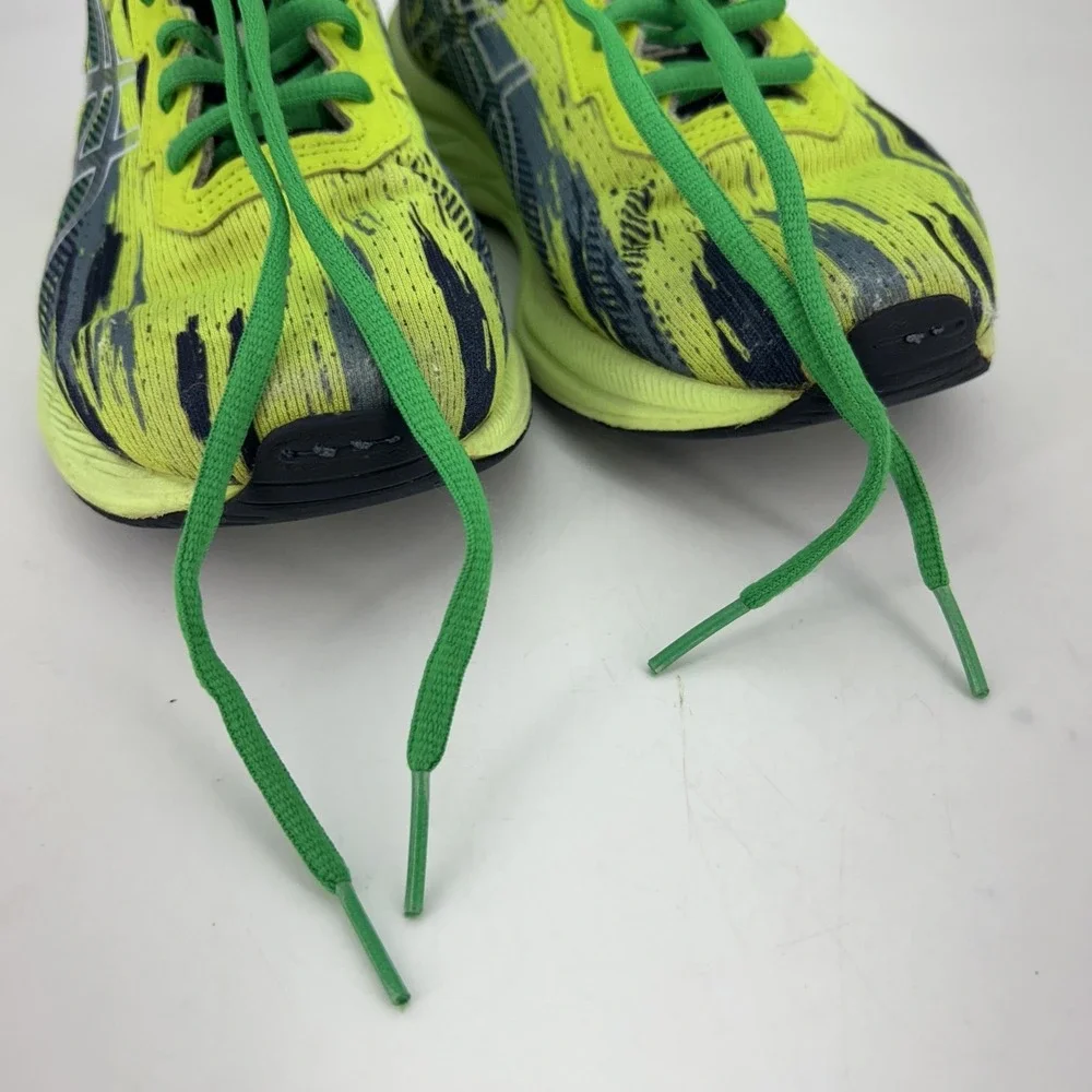 ASICS Noosa Tri 14 Shoes Size 5.5 Hazard Green Colorblock Running Sneakers Teens - Picture 12 of 14